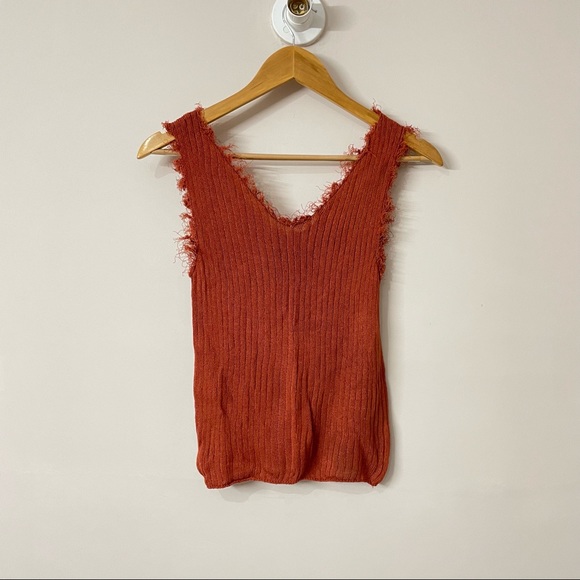 Solid Fringe Trim Tank Top - Picture 2 of 5